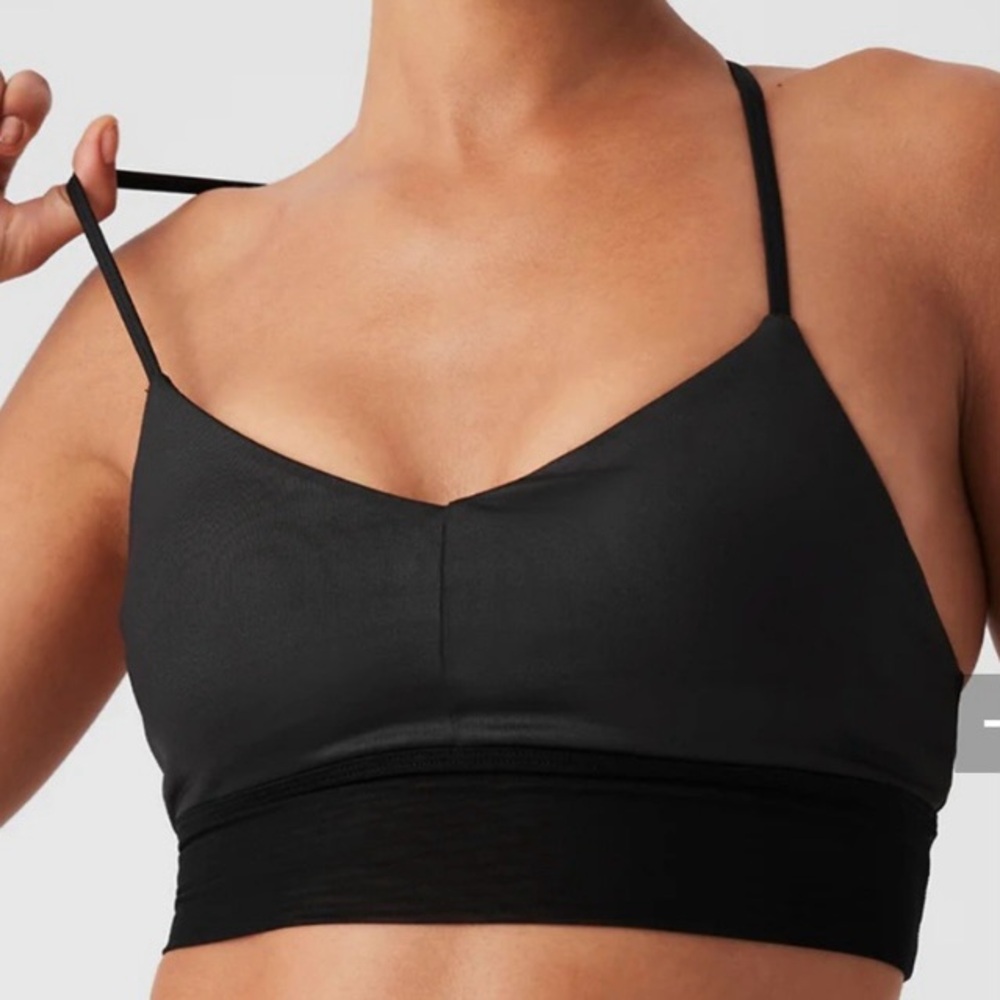 ALO Yoga Black Strappy Sports Bra